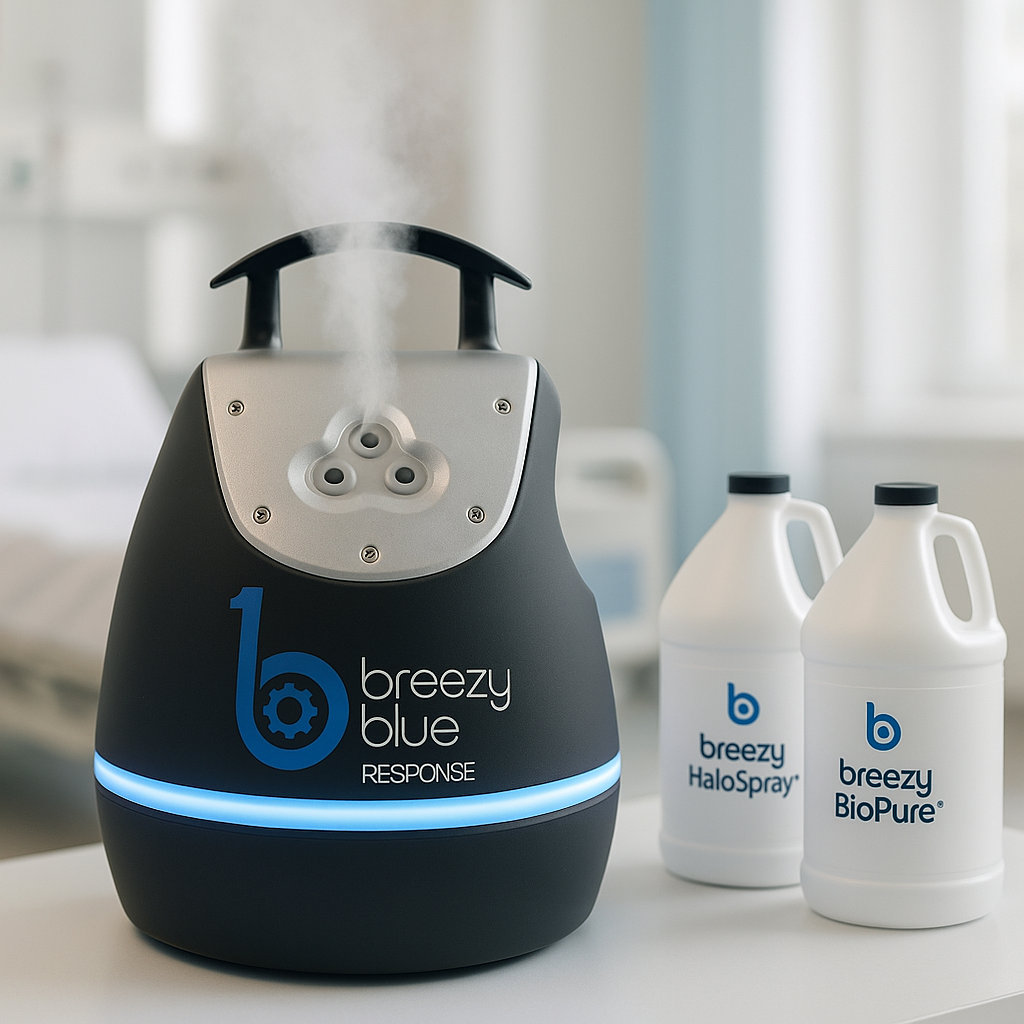 Replacement disinfectants for use with Breezy Blue